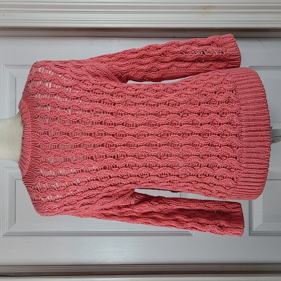 Chico's Open Knit Full Double Zip Sweater - Picture 7 of 13